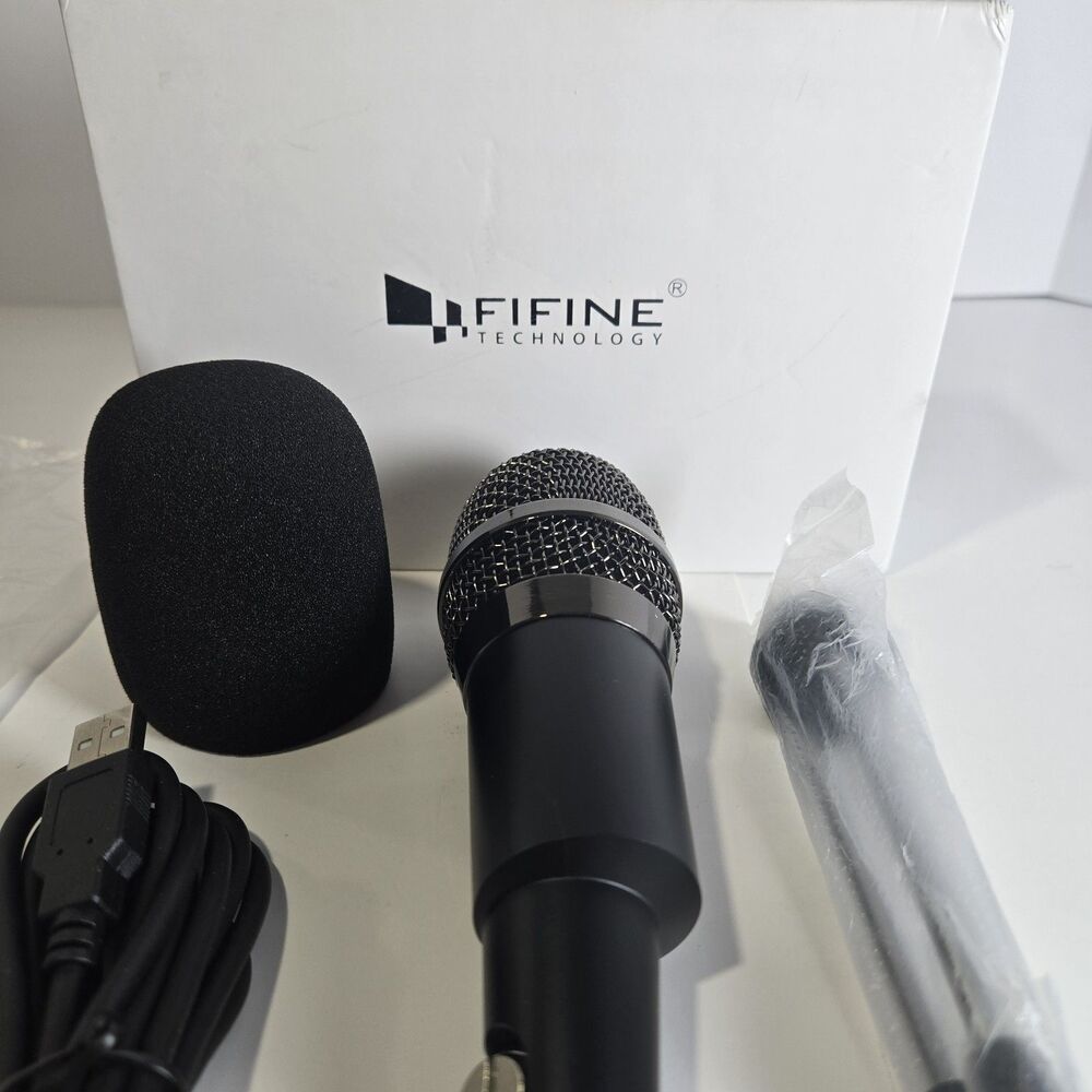 Fifine Plug & Play Home Studio USB Condenser Microphone - Model K668 No Manual